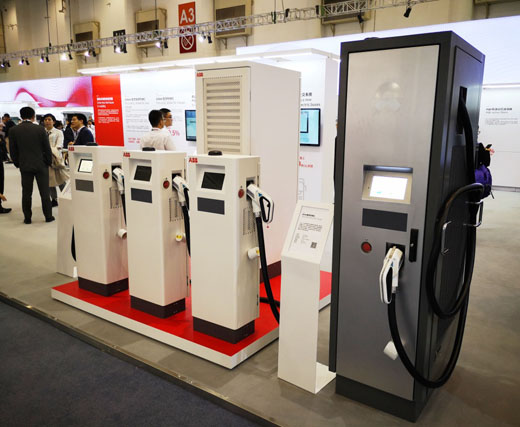 展示的充電樁產品